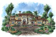 Luxury House Plans Color Rendering.