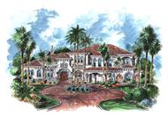 Luxury Home Plans color rendering.