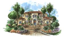 Luxury Houseplans color rendering.