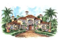 Luxury House Plans Color Rendering.