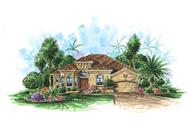 Mediterranean Homeplans color elevation.