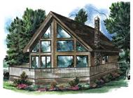Log Home Plans Front elevation