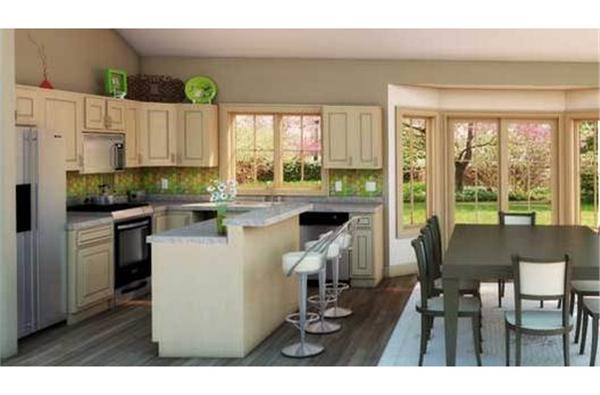 176-1012 house plan kitchen