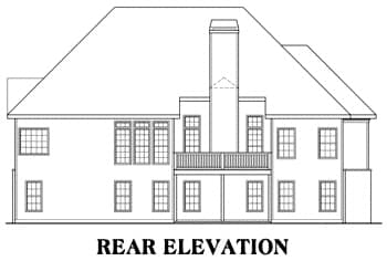 Home Plan Rear Elevation