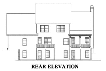 Home Plan Rear Elevation