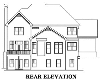 Home Plan Rear Elevation