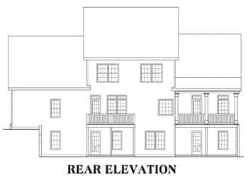 Home Plan Rear Elevation