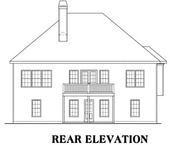 Home Plan Rear Elevation