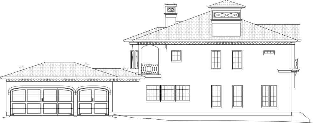 Home Plan Left Elevation