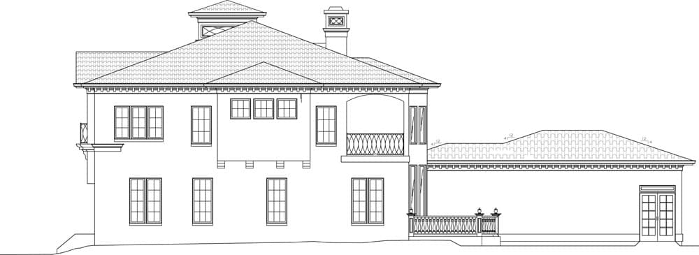 Home Plan Right Elevation