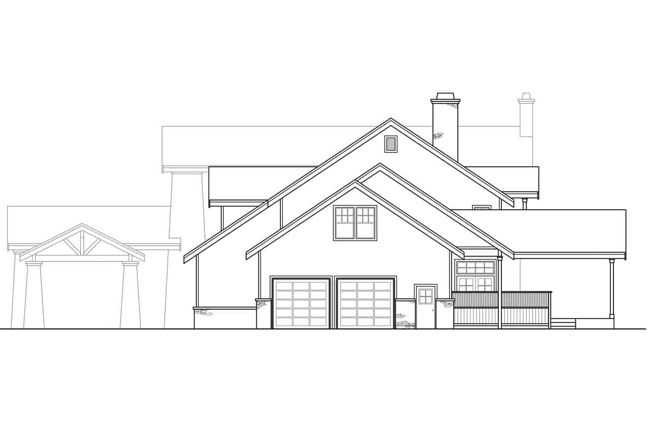 Home Plan Right Elevation