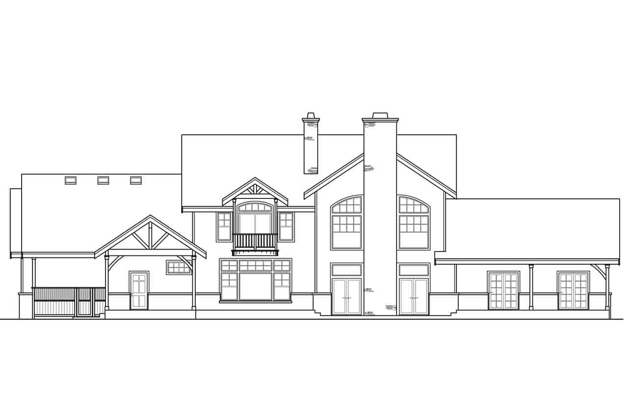 Home Plan Rear Elevation