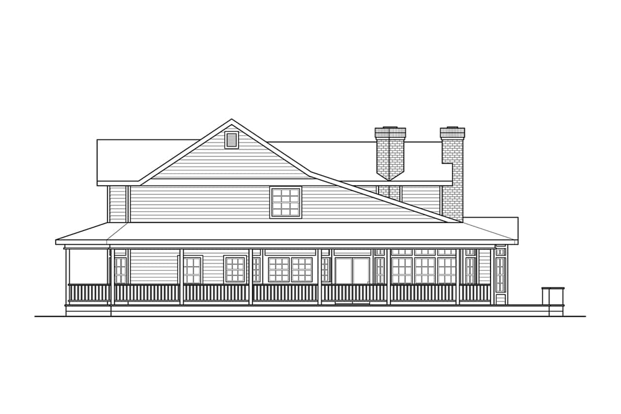 Home Plan Right Elevation