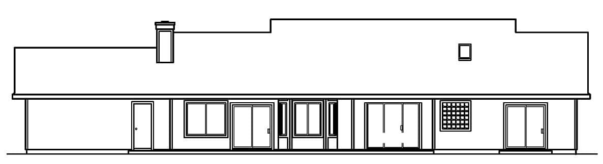 Home Plan Rear Elevation