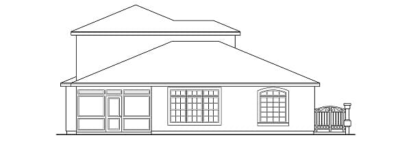 Home Plan Rear Elevation
