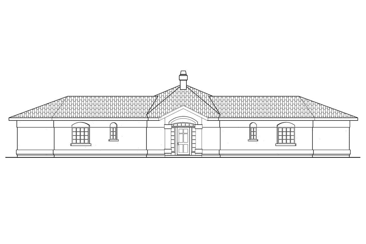 Home Plan Rear Elevation
