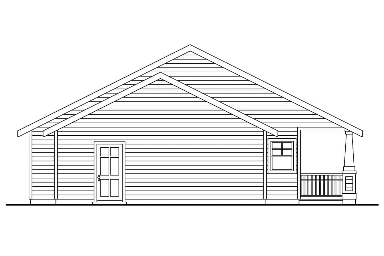Home Plan Rear Elevation