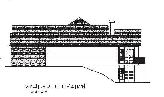 Home Plan Right Elevation