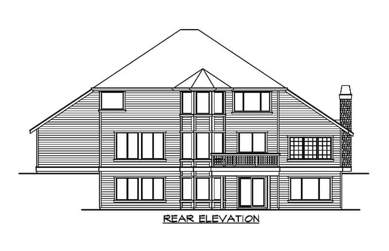 Home Plan Rear Elevation