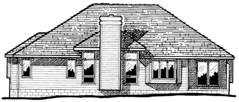 Home Plan Rear Elevation