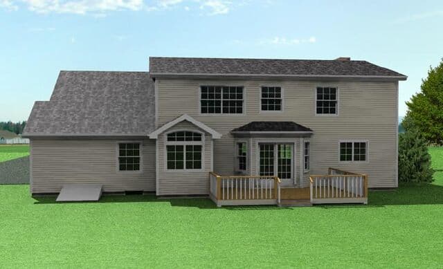 Home Plan Rear Elevation