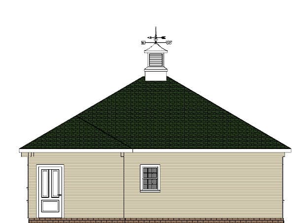 Home Plan Rear Elevation
