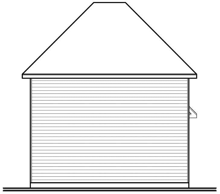 Home Plan Rear Elevation
