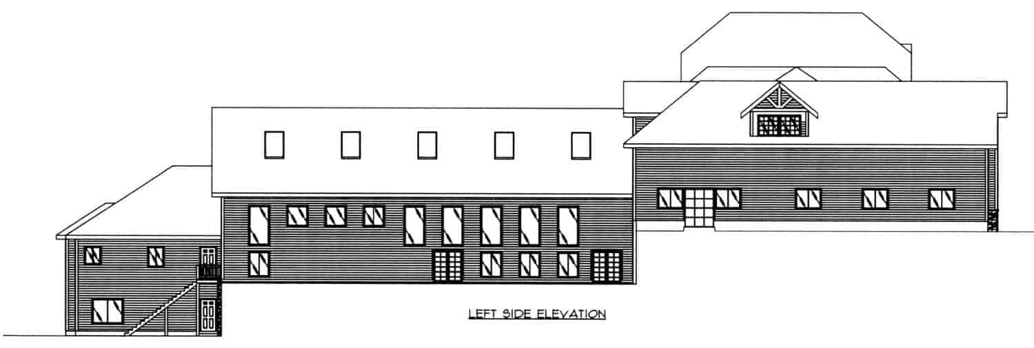 Home Plan Left Elevation