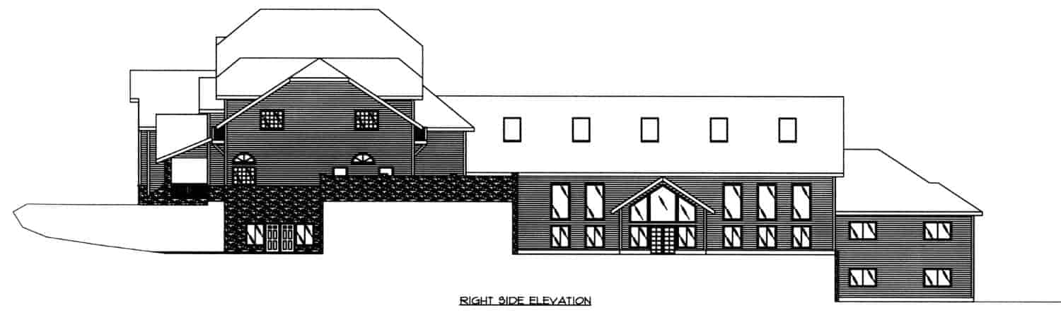 Home Plan Right Elevation
