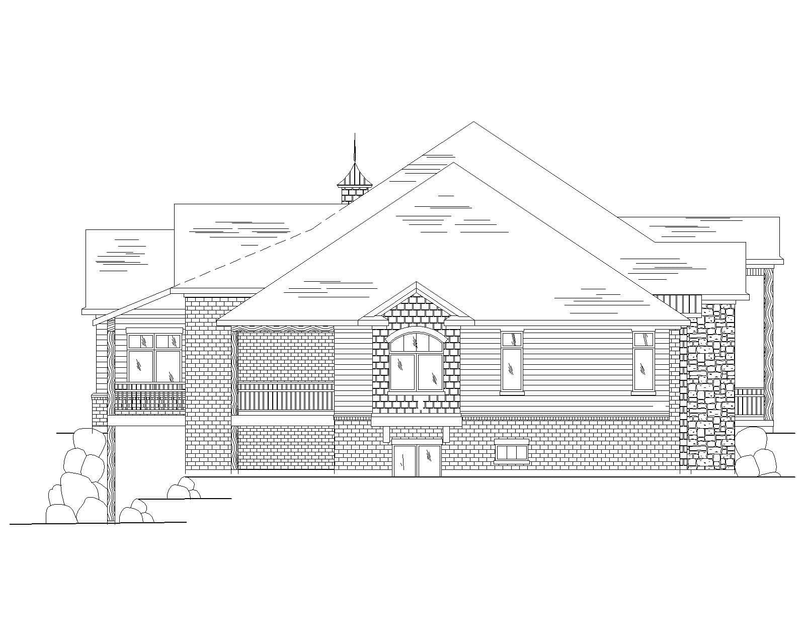 Home Plan Left Elevation