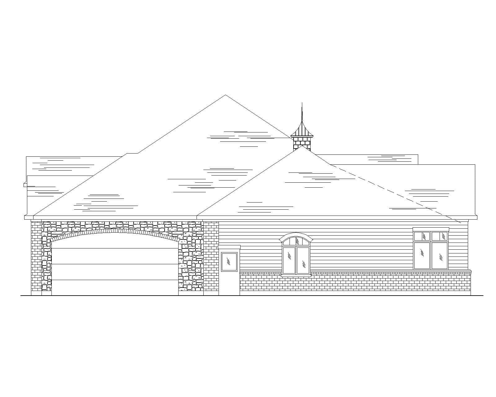 Home Plan Right Elevation