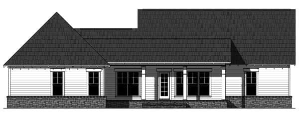 Home Plan Rear Elevation