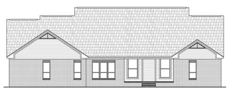 Home Plan Rear Elevation