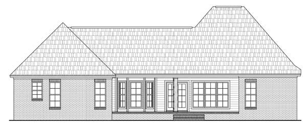 Home Plan Rear Elevation