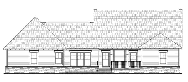 Home Plan Rear Elevation