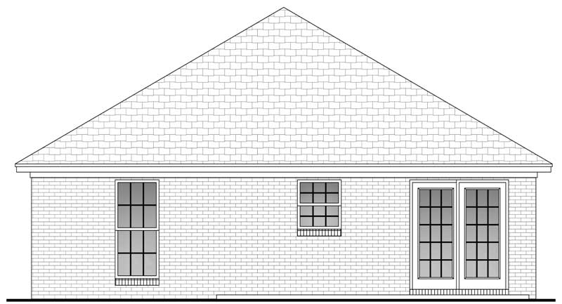 Home Plan Rear Elevation