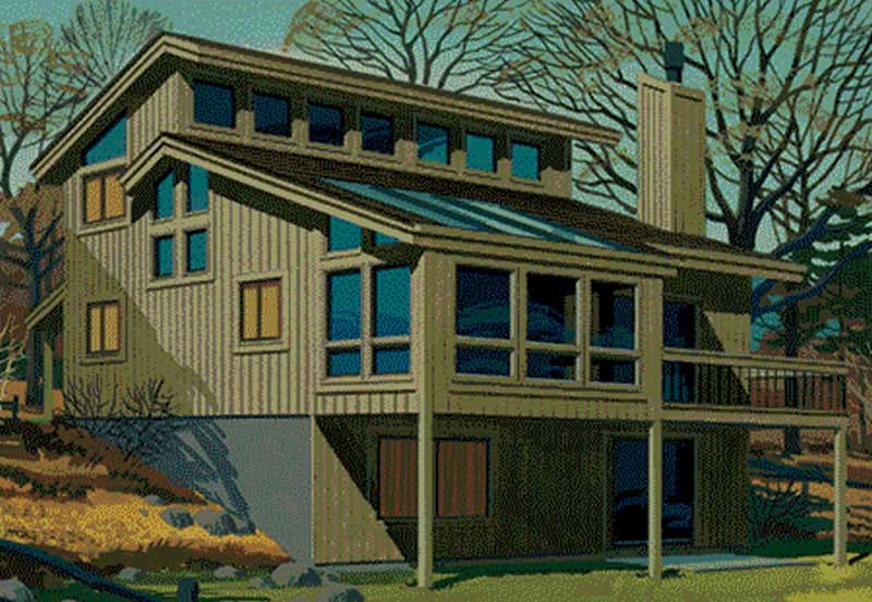 Home Plan Rear Elevation