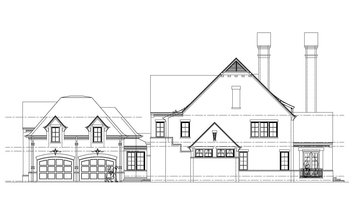 Home Plan Right Elevation