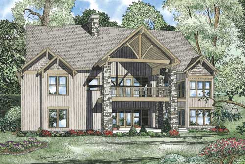 Home Plan Rear Elevation