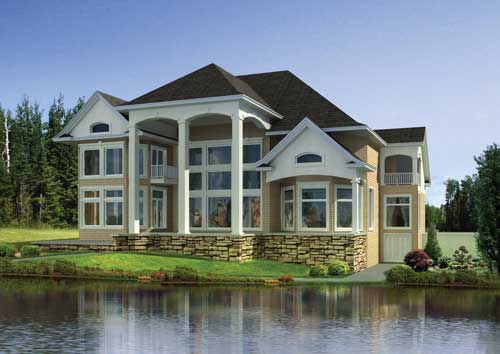Home Plan Rear Elevation