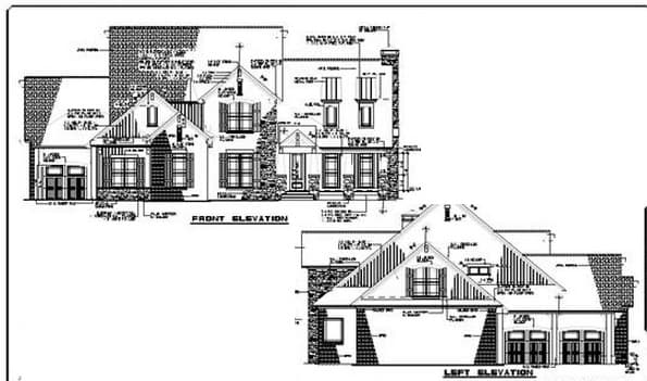 Home Plan Left Elevation
