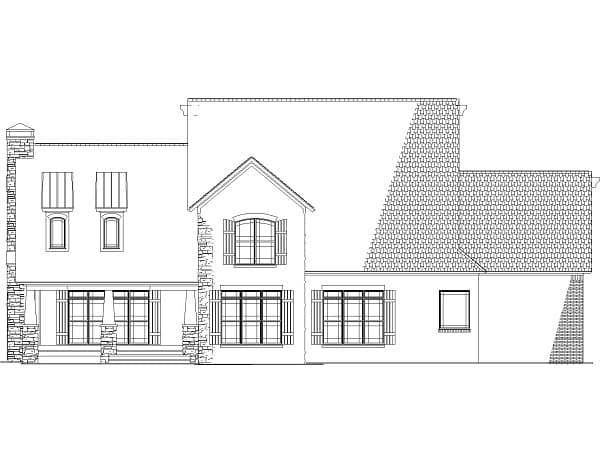 Home Plan Rear Elevation
