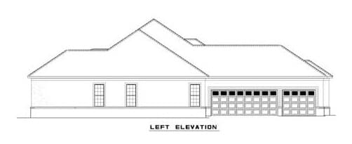 Home Plan Left Elevation