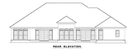 Home Plan Rear Elevation