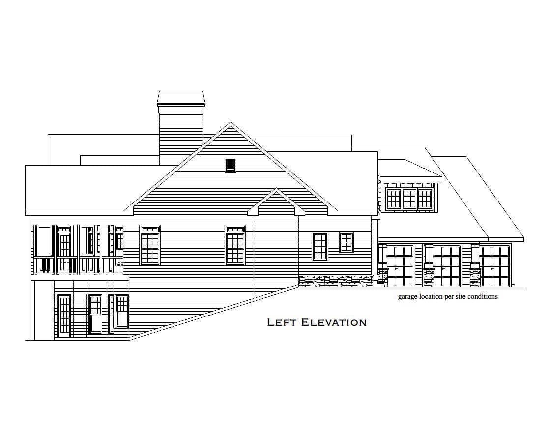 Home Plan Left Elevation