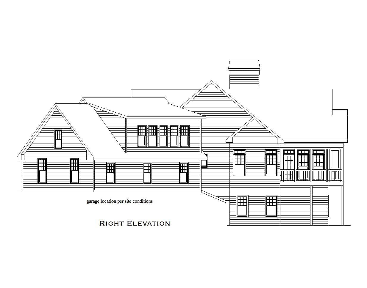 Home Plan Right Elevation