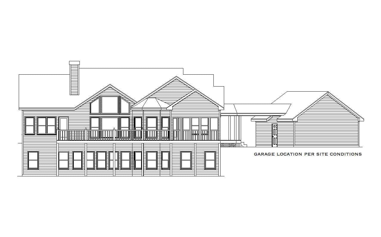 Home Plan Rear Elevation