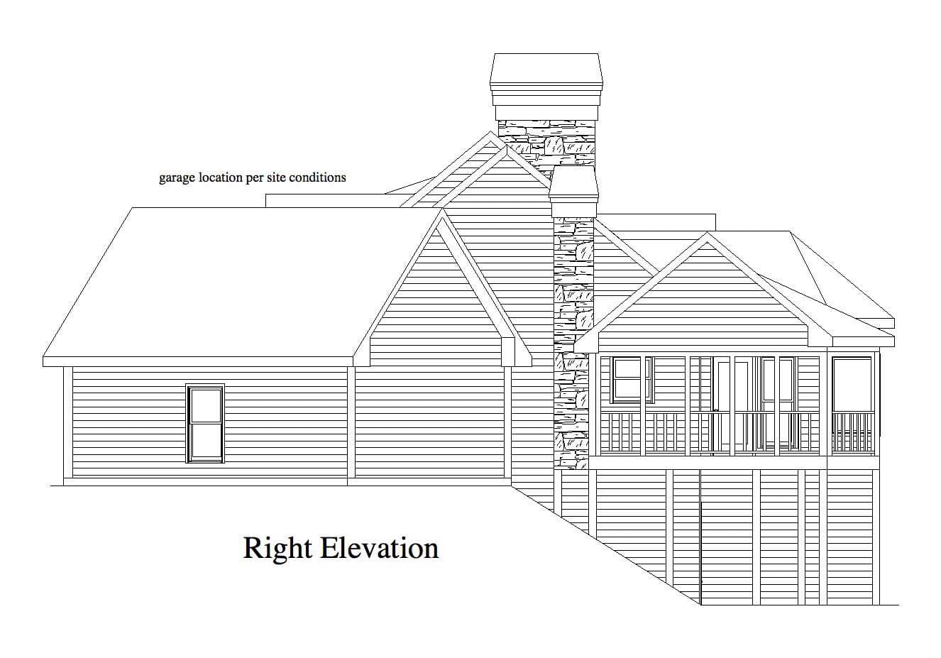 Home Plan Right Elevation
