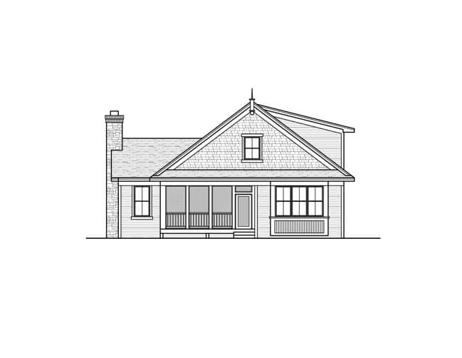 Home Plan Rear Elevation