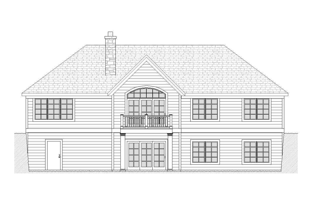 Home Plan Rear Elevation